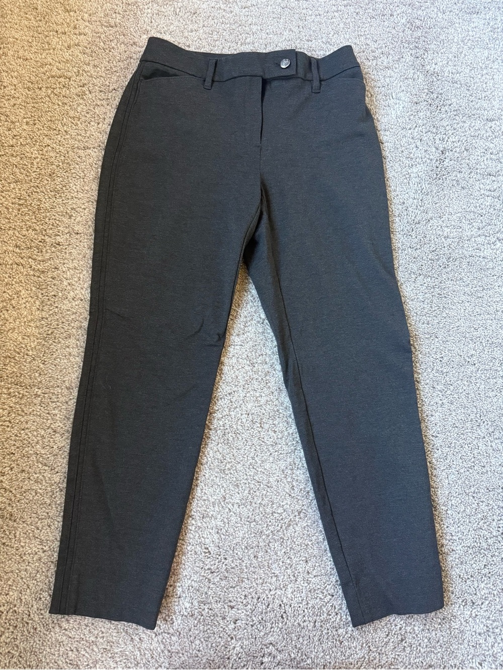 White House Black Market Charcoal Tapered Ankle Dress Pants